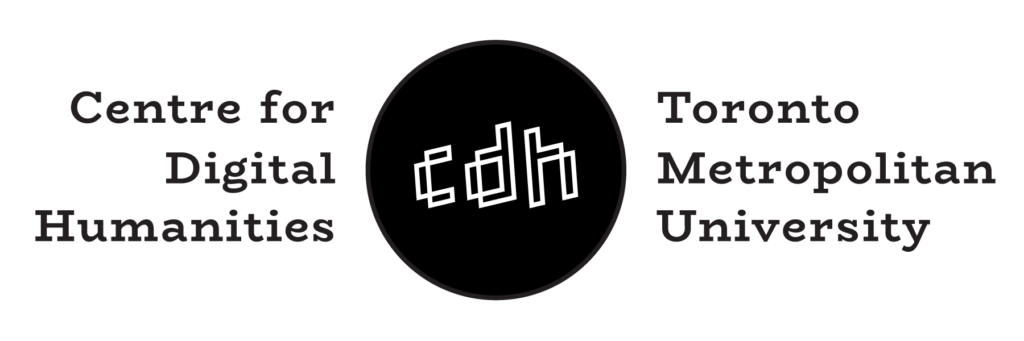 Logo for Toronto Metropolitan University's Centre for Digital Humanities