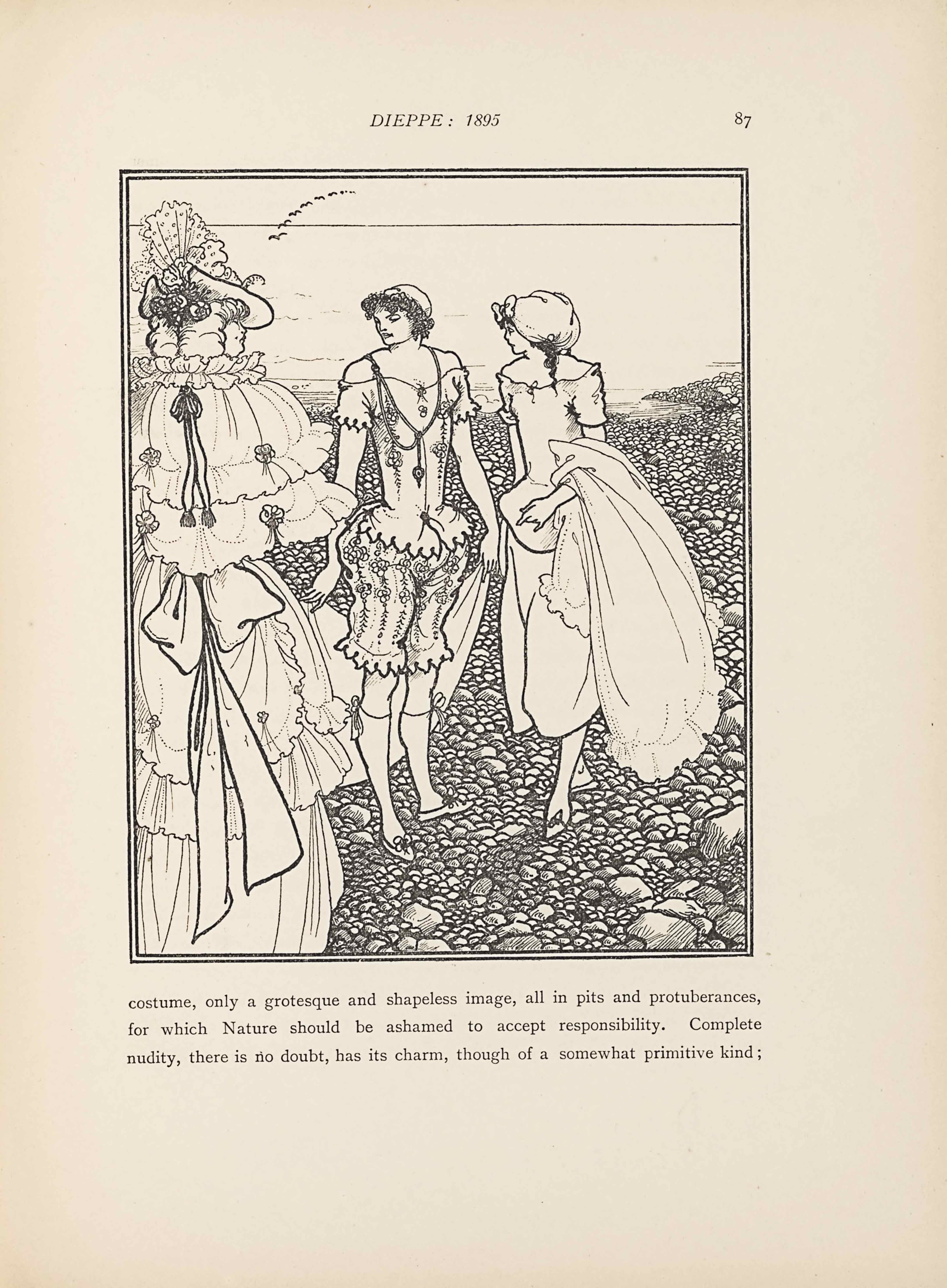 Figure 3. Aubrey Beardsley, "The Bathers," Illustration for "Dieppe," The Savoy, vol. 1 (1896), p. 87