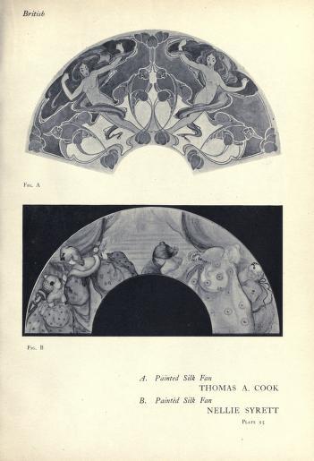 Figure 4. Nellie Syrett, Painted Silk Fan in                        The Studio (1902), Plate 15